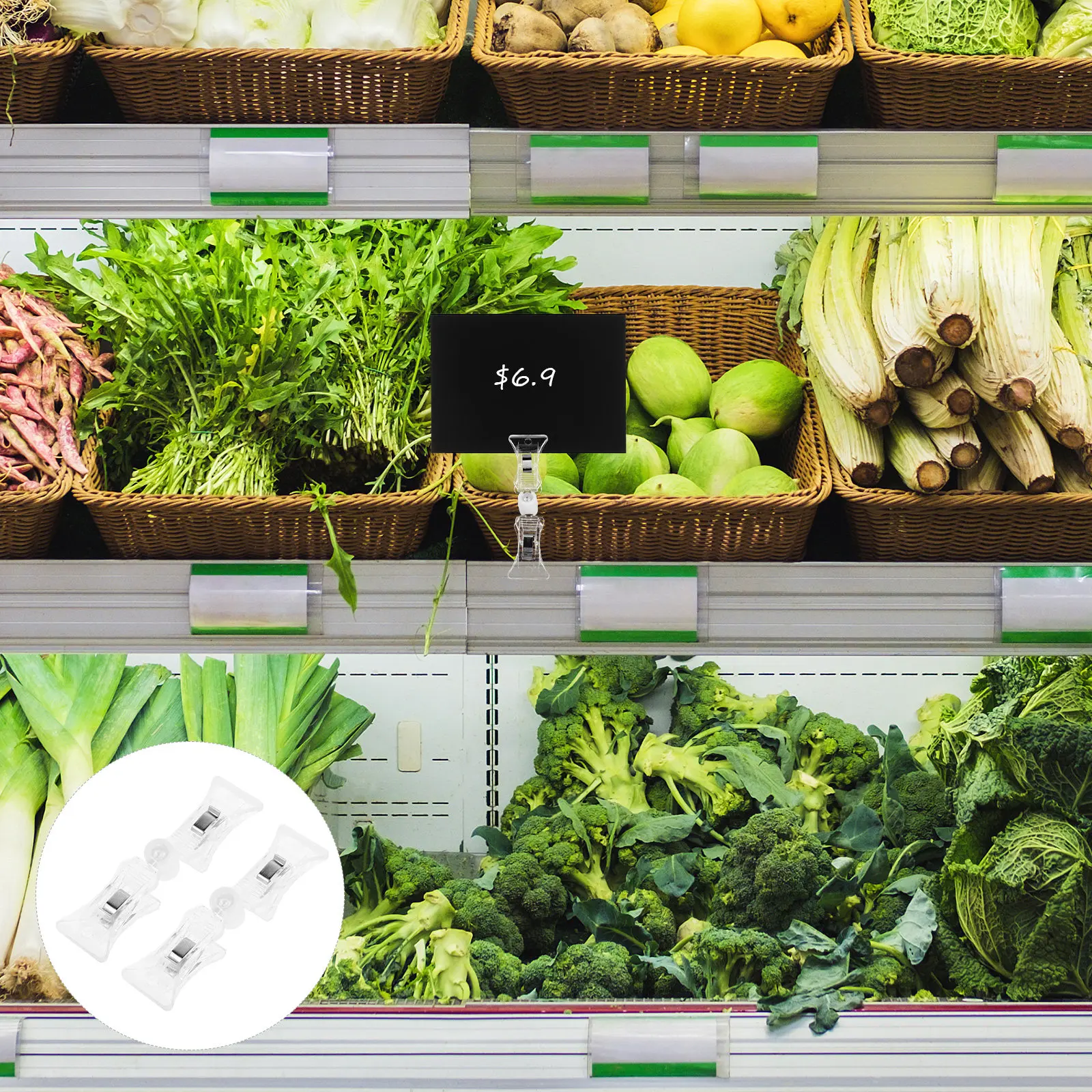 20 шт. прозрачных поворотных зажимов-держателей для ценников, этикеток, рекламных табличек, для розничной торговли, демонстрационных стеллажей, вешалок для одежды
20 шт. прозрачных поворотных зажимов-держателей для ценников, этикеток, рекламных табличек, для розничной торговли, демонстрационных стеллажей, вешалок для одежды