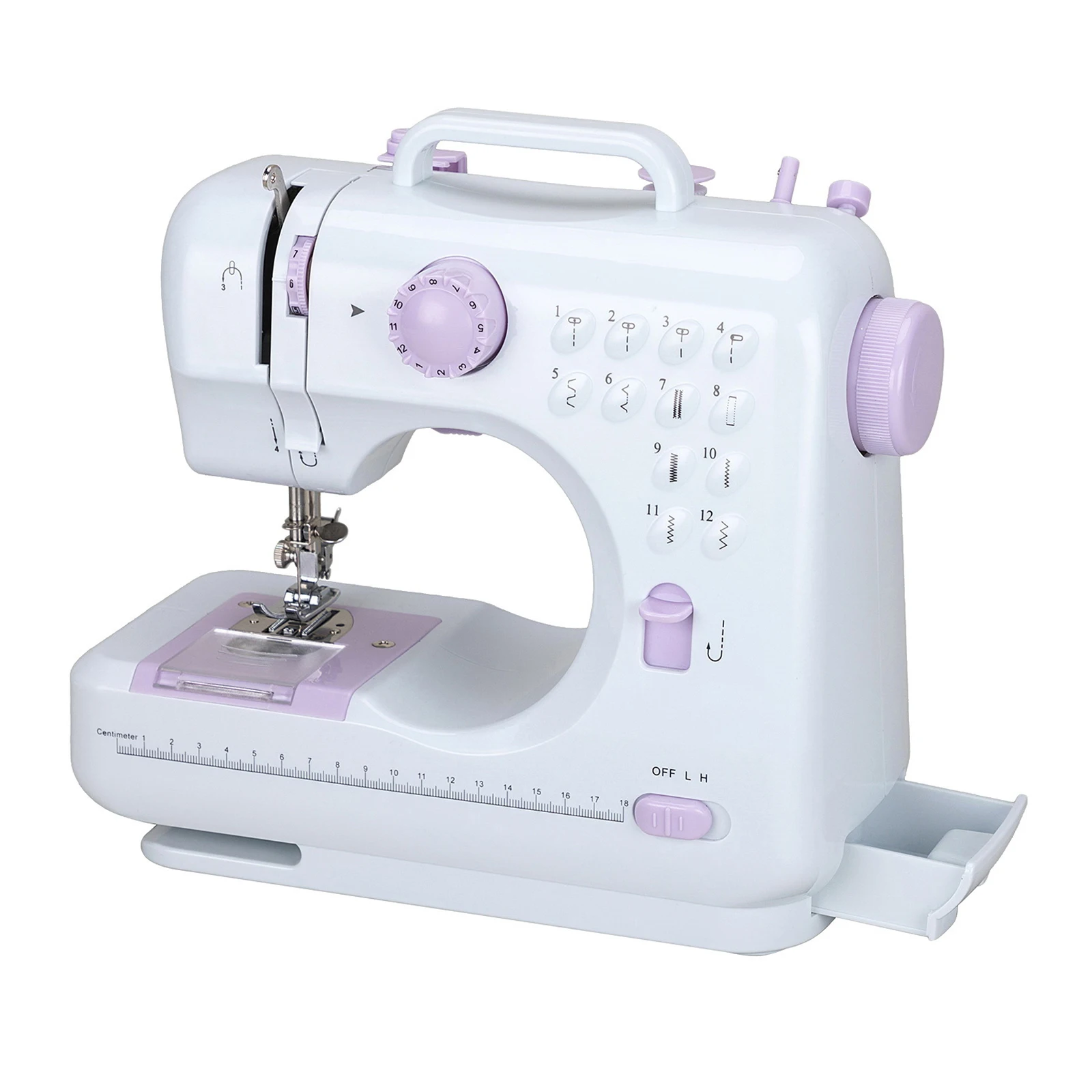 12 Stitches Electric Sewing Machine Mini Household Double Thread Sewing Machine Horizontal rotary shuttle structure design
12 Stitches Electric Sewing Machine Mini Household Double Thread Sewing Machine Horizontal rotary shuttle structure design