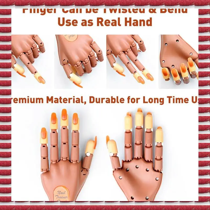 A97G Acrylic Nails Flexible Practice Fake Hand,Nail Training Adjustable Finger Kits, Fake Nails Hands With 200 PCS Nail Tips
A97G Acrylic Nails Flexible Practice Fake Hand,Nail Training Adjustable Finger Kits, Fake Nails Hands With 200 PCS Nail Tips