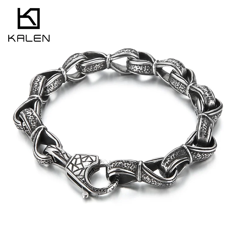 Vintage Tie a Knot Bracelet Men Black Stainless Steel Viking Punk Charms Heavy Bracelets Fashion Jewelry
Vintage Tie a Knot Bracelet Men Black Stainless Steel Viking Punk Charms Heavy Bracelets Fashion Jewelry