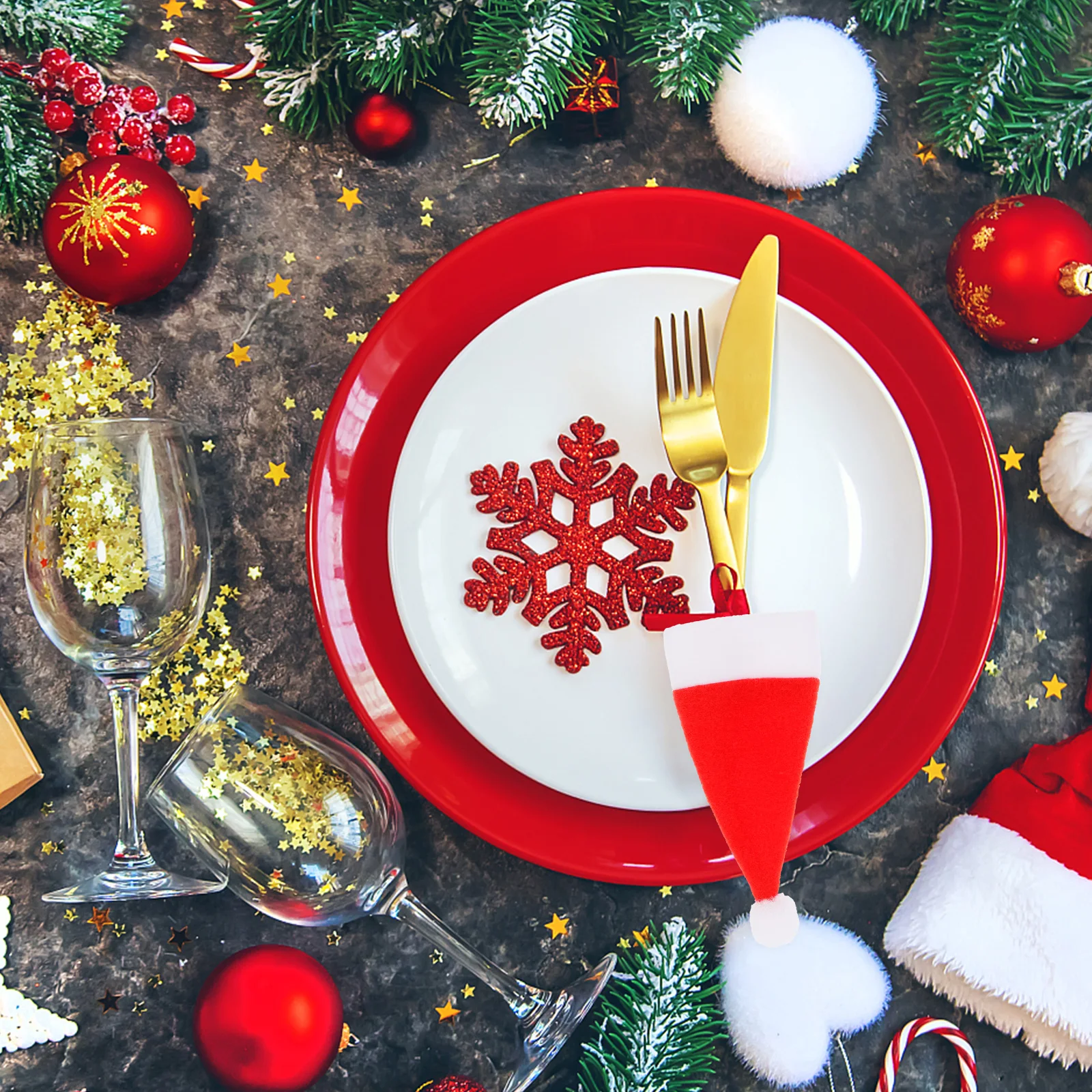 12 Pcs Xmas Cutlery Holders Christmas Tableware Decoration Has Hats Wine Bottle
12 Pcs Xmas Cutlery Holders Christmas Tableware Decoration Has Hats Wine Bottle