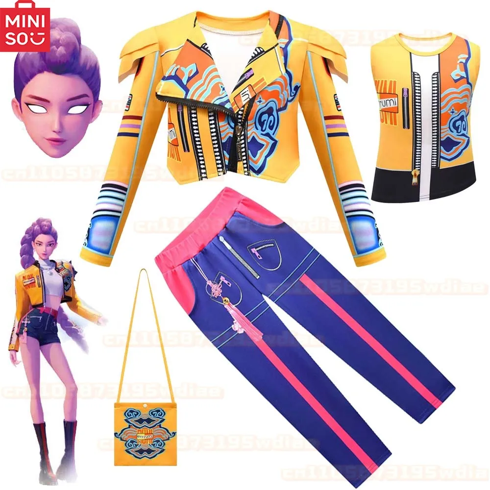 Kids Kpop Demon Hunter Cosplay Costume Girls Rumi Zoey Mira Fantasia Christmas Clothes Mask Birthday Party Halloween Fancy Dress
Kids Kpop Demon Hunter Cosplay Costume Girls Rumi Zoey Mira Fantasia Christmas Clothes Mask Birthday Party Halloween Fancy Dress