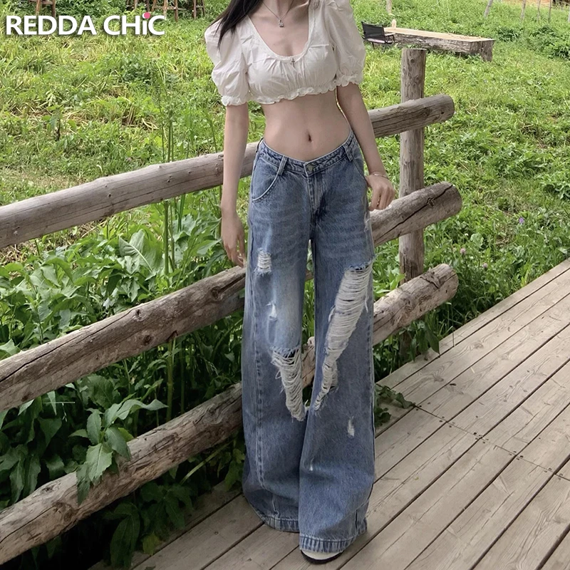 ReddaChic женские широкие джинсовые брюки 90-х годов ретро Whiksers однотонные повседневные мешковатые джинсы с низкой талией брюки корейская уличная одежда
ReddaChic женские широкие джинсовые брюки 90-х годов ретро Whiksers однотонные повседневные мешковатые джинсы с низкой талией брюки корейская уличная одежда