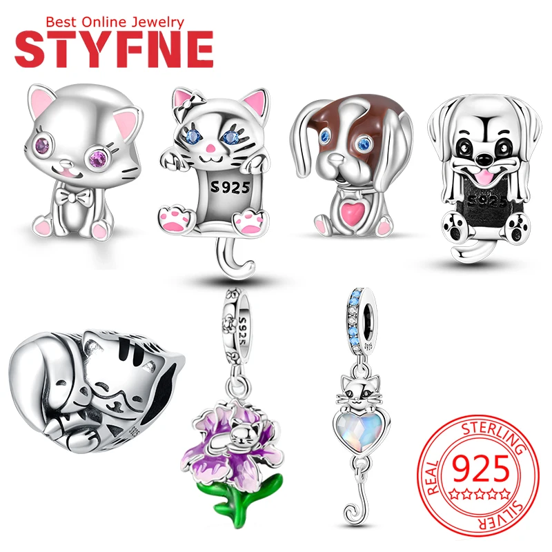 925 Sterling Silver Pet Cats Dogs Beads Fit Bracelet Necklace Accessories Bead Jewelry Making Fine Jewelry Gift
925 Sterling Silver Pet Cats Dogs Beads Fit Bracelet Necklace Accessories Bead Jewelry Making Fine Jewelry Gift