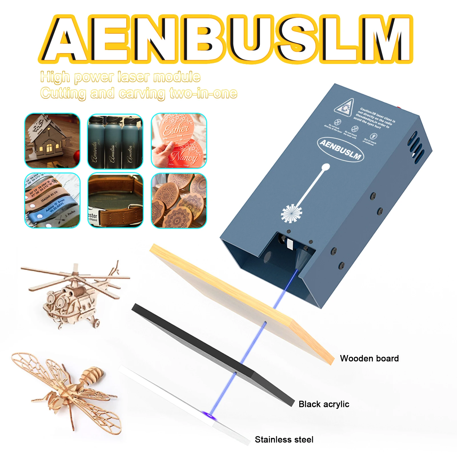 AENBUSLM Laser module 20W Built-in air blowing pump For CNC Laser Engraver Wood Cutting DIY Laser Tools 450nm Laser Head
AENBUSLM Laser module 20W Built-in air blowing pump For CNC Laser Engraver Wood Cutting DIY Laser Tools 450nm Laser Head