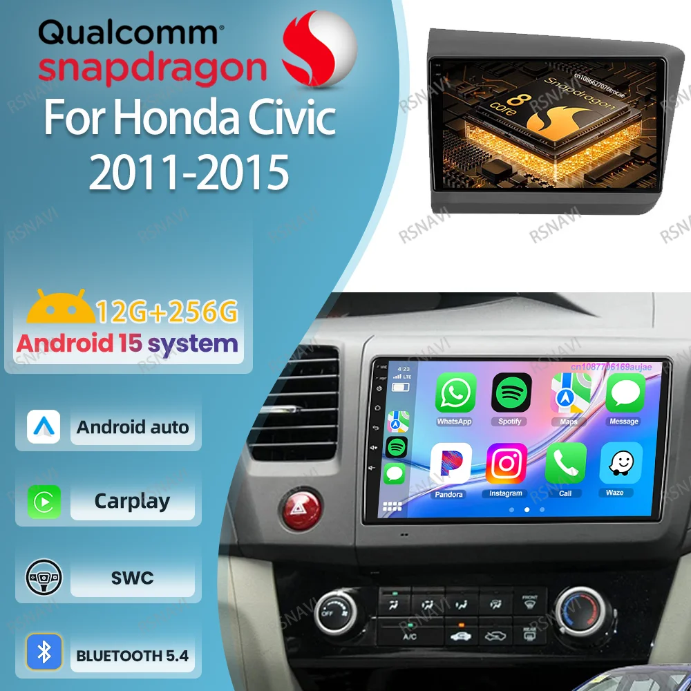 Автомобильный радиоприемник Android 15 для Honda Civic 2011 2012 2013-2015 Carplay 8 Core NO 2DIN, стерео мультимедийный беспроводной 5G WIFI DSP
Автомобильный радиоприемник Android 15 для Honda Civic 2011 2012 2013-2015 Carplay 8 Core NO 2DIN, стерео мультимедийный беспроводной 5G WIFI DSP