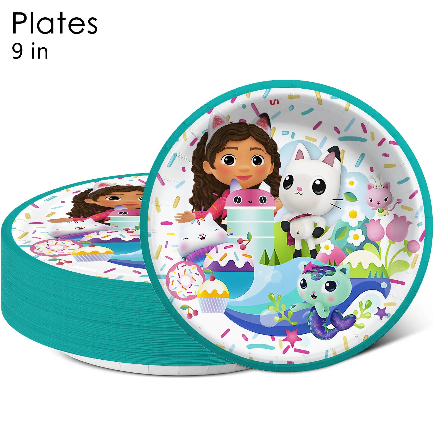 10/50pcs New Cartoon Cat For Gabby tableware, children's birthday party supplies, tableware set, disposable 9-inch plate gift
10/50pcs New Cartoon Cat For Gabby tableware, children's birthday party supplies, tableware set, disposable 9-inch plate gift