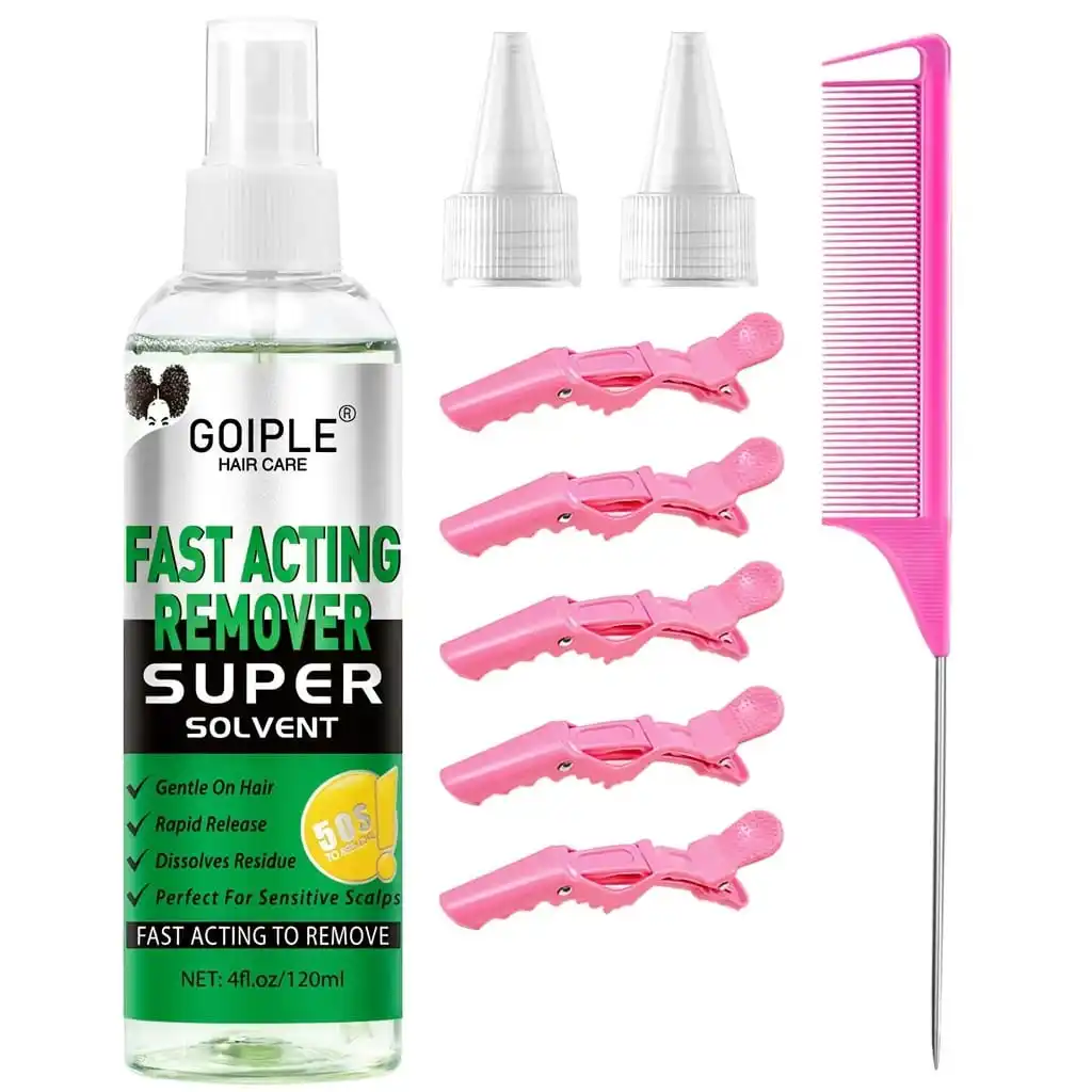 GOIPLE Fast Acting Remover for Wig Glue, and Double-Sided Extension Tape Safe & Gentle Formula Suitable for Sensitive Skin
GOIPLE Fast Acting Remover for Wig Glue, and Double-Sided Extension Tape Safe & Gentle Formula Suitable for Sensitive Skin