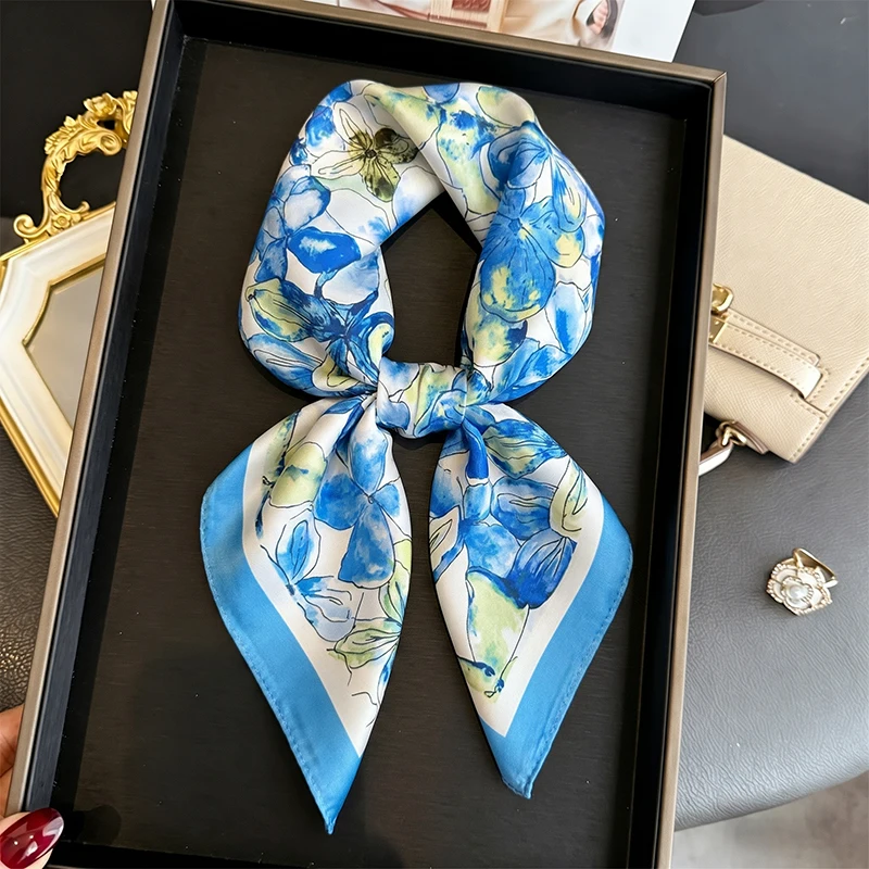 Women Scarf Accesories Hijab Silk Print Female Shawls Headscarf Wraps Neckerchief Bandana Ribbon Luxury Femme Brands Neck Scarf
Women Scarf Accesories Hijab Silk Print Female Shawls Headscarf Wraps Neckerchief Bandana Ribbon Luxury Femme Brands Neck Scarf
