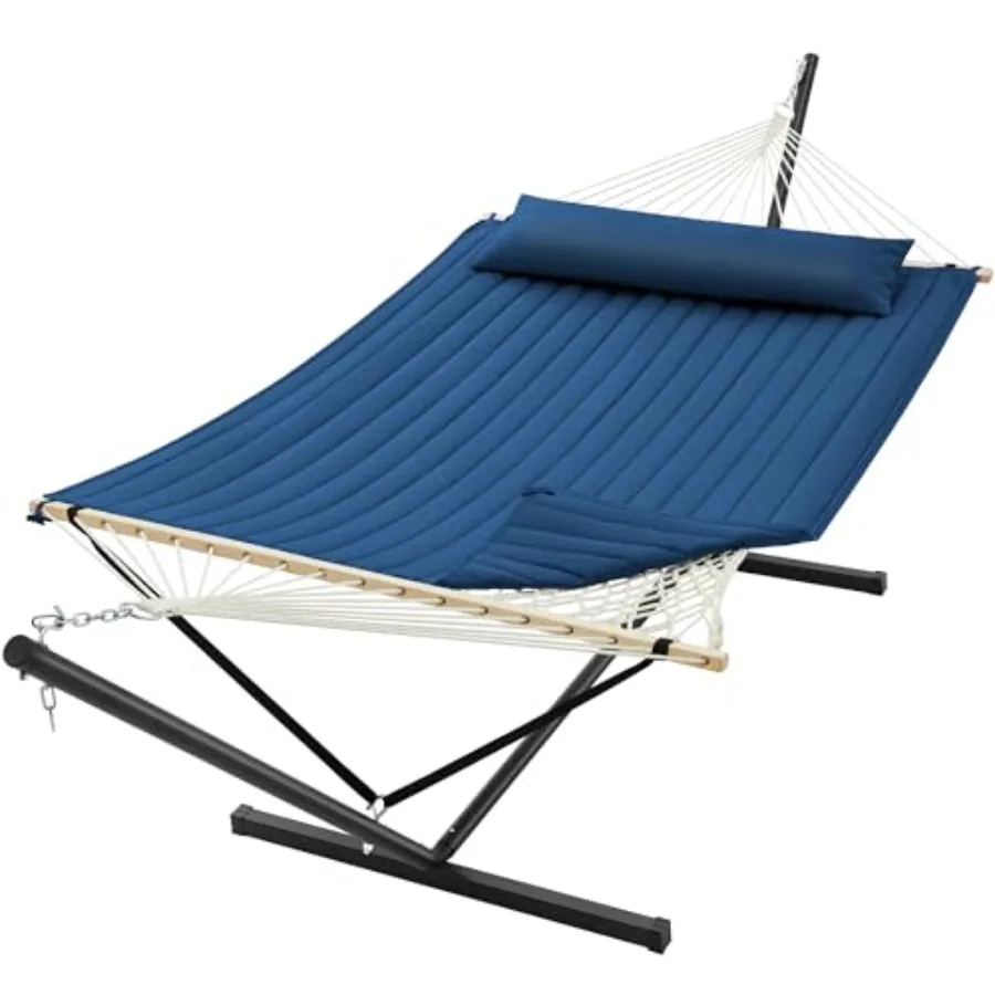 12ft Double Hammock with Stand, Rope Hammock for 2 Person, Detachable Hammock Bed and Pillow, Portable, Anti-Tip Safety Ropes,
12ft Double Hammock with Stand, Rope Hammock for 2 Person, Detachable Hammock Bed and Pillow, Portable, Anti-Tip Safety Ropes,