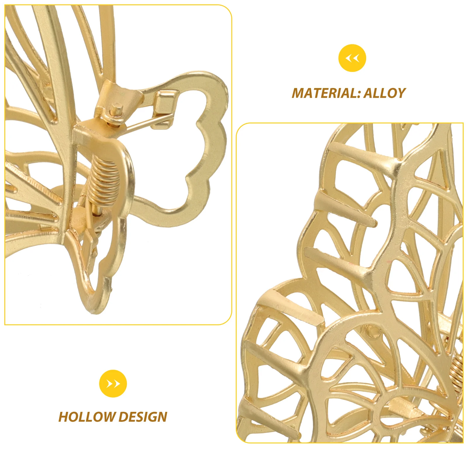 2 Pcs Metal Hair Clips Durable Practical Long Term Wear Comfortable Hollow Design Wedding Party Accessories Bobby Pins Women
2 Pcs Metal Hair Clips Durable Practical Long Term Wear Comfortable Hollow Design Wedding Party Accessories Bobby Pins Women