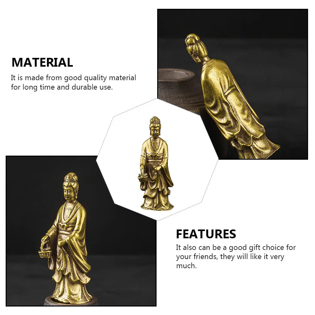 1pc Avalokitesvara Basket Holder Feng Shui Decor Brass Desktop Ornament Home Adornment Small Craft Gift For Luck Wealth
1pc Avalokitesvara Basket Holder Feng Shui Decor Brass Desktop Ornament Home Adornment Small Craft Gift For Luck Wealth
