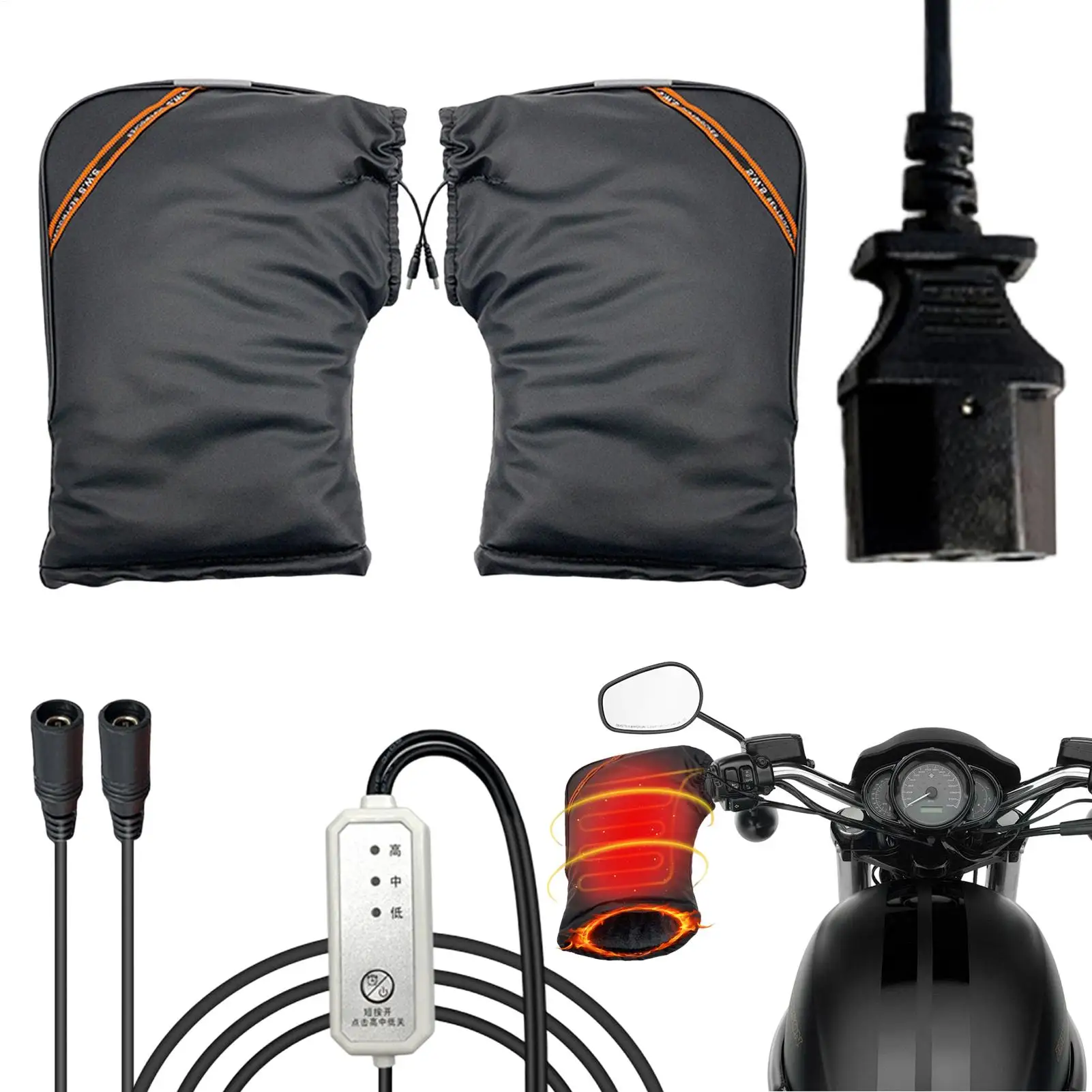 Heated Motorcycle Gloves 3 Heating Levels & Waterproof Warm Mittens Winter Cold Weather Riding Gloves For Snowmobile ATV Scooter
Heated Motorcycle Gloves 3 Heating Levels & Waterproof Warm Mittens Winter Cold Weather Riding Gloves For Snowmobile ATV Scooter