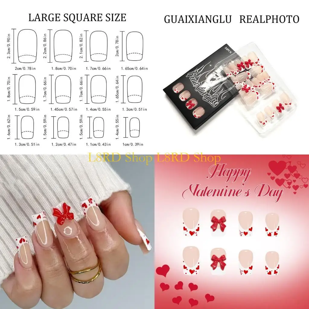 L8RD белые сердечки во французском стиле, глянцевые короткие накладные ногти, 24 шт., для вечеринки в честь Дня святого
L8RD белые сердечки во французском стиле, глянцевые короткие накладные ногти, 24 шт., для вечеринки в честь Дня святого