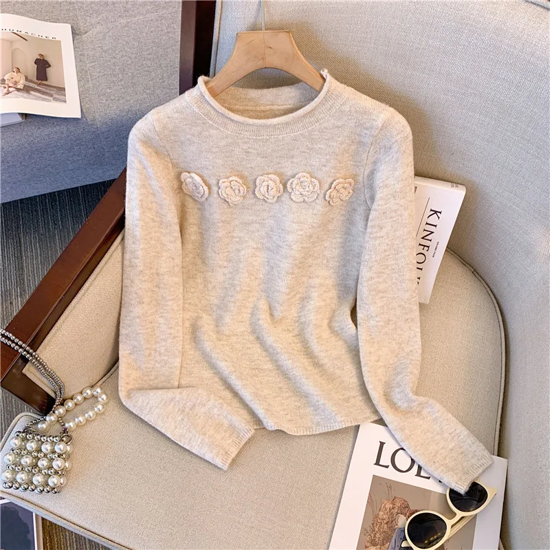 2026 Spring and Summer New Temperament Elegant Simple Solid Color Design Sense Niche Flower Slim Inside Bottom Knitted Top
2026 Spring and Summer New Temperament Elegant Simple Solid Color Design Sense Niche Flower Slim Inside Bottom Knitted Top