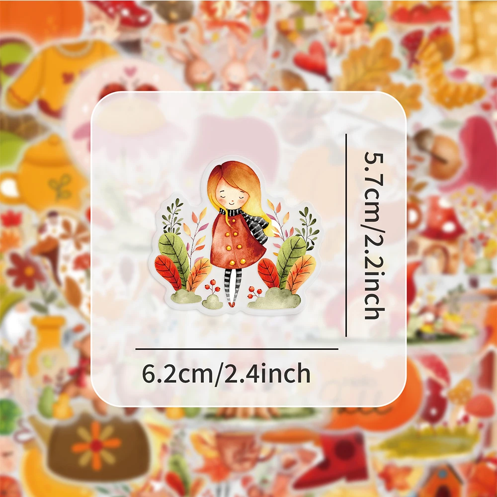 10/30/50pcs Transparent Autumn Cartoon Stickers Aesthetic Graffiti Decals DIY Stationery Phone Laptop Cute PET Sticker Toy Decor
10/30/50pcs Transparent Autumn Cartoon Stickers Aesthetic Graffiti Decals DIY Stationery Phone Laptop Cute PET Sticker Toy Decor