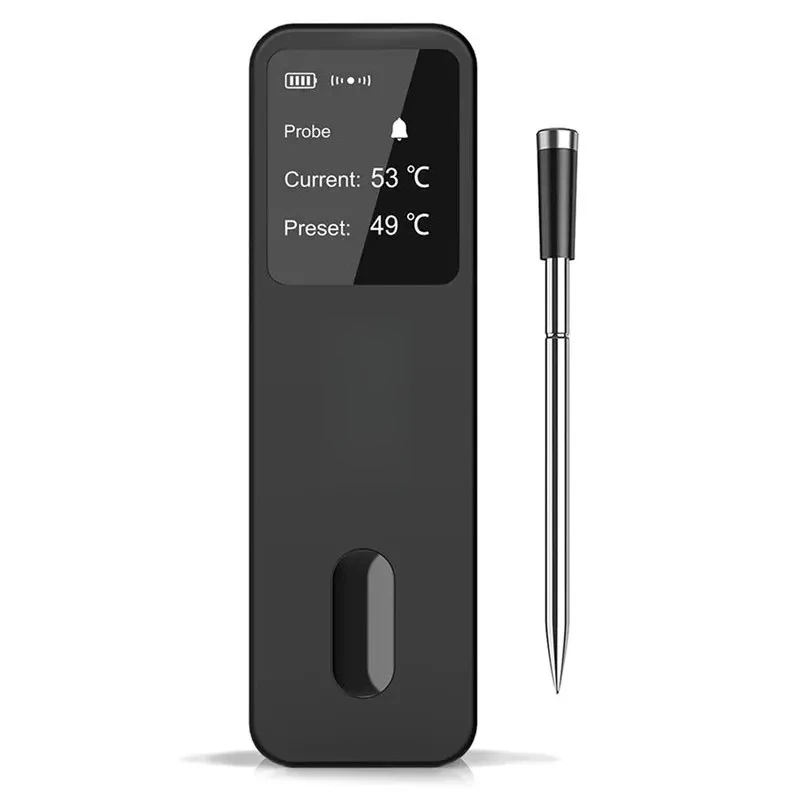 Wireless Rechargeable Food Probe LCD Screen Booster BBQ Oven Rotisserie Temperature Detector
Wireless Rechargeable Food Probe LCD Screen Booster BBQ Oven Rotisserie Temperature Detector