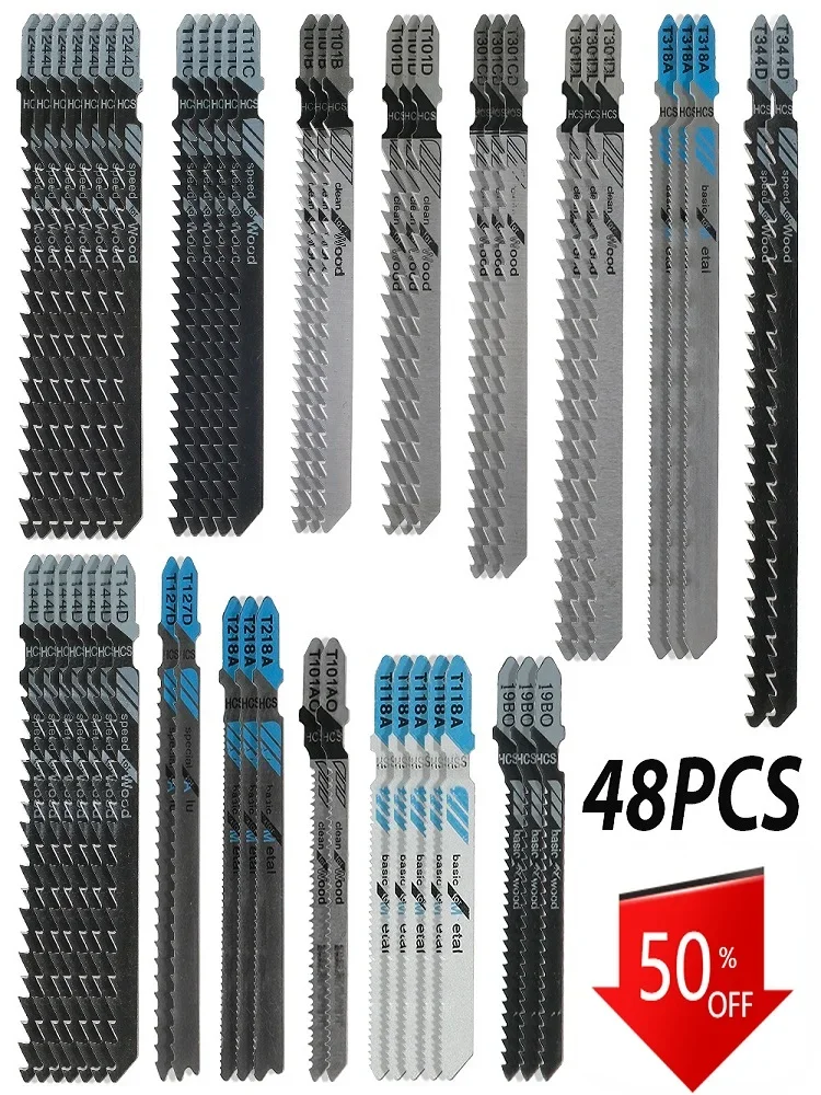 10-80Pcs/set Jigsaw Blades T-Shaft HCS Assorted JigSaw Blades for Wood Plastic and Aluminum Fine and Medium Tooth Saw Blades
10-80Pcs/set Jigsaw Blades T-Shaft HCS Assorted JigSaw Blades for Wood Plastic and Aluminum Fine and Medium Tooth Saw Blades