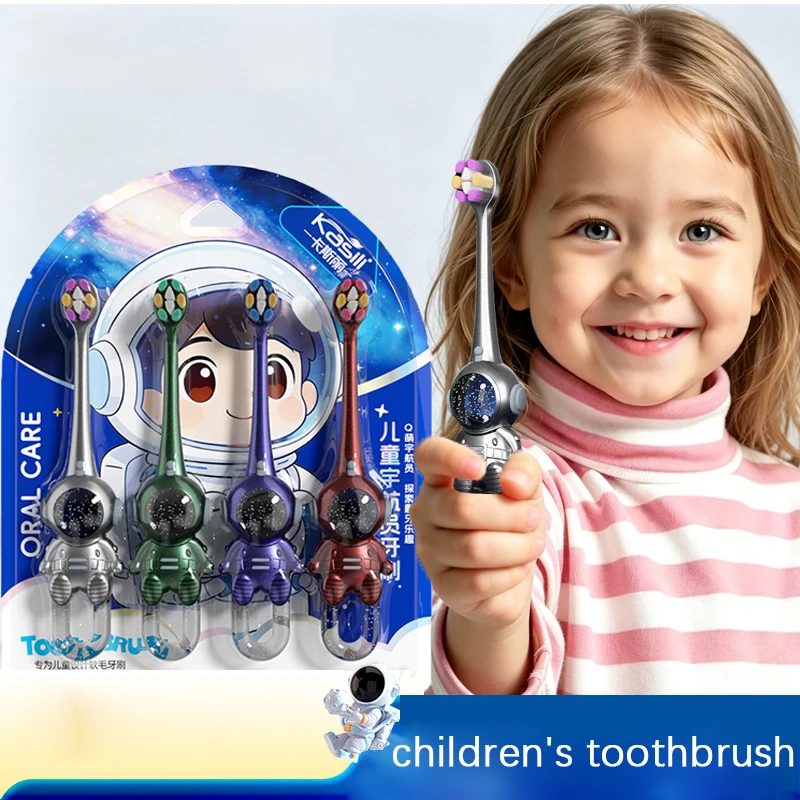 4pcs/8pcs astronaut children's toothbrush, small soft bristles, clean gum protection, cartoon anti slip handle
4pcs/8pcs astronaut children's toothbrush, small soft bristles, clean gum protection, cartoon anti slip handle