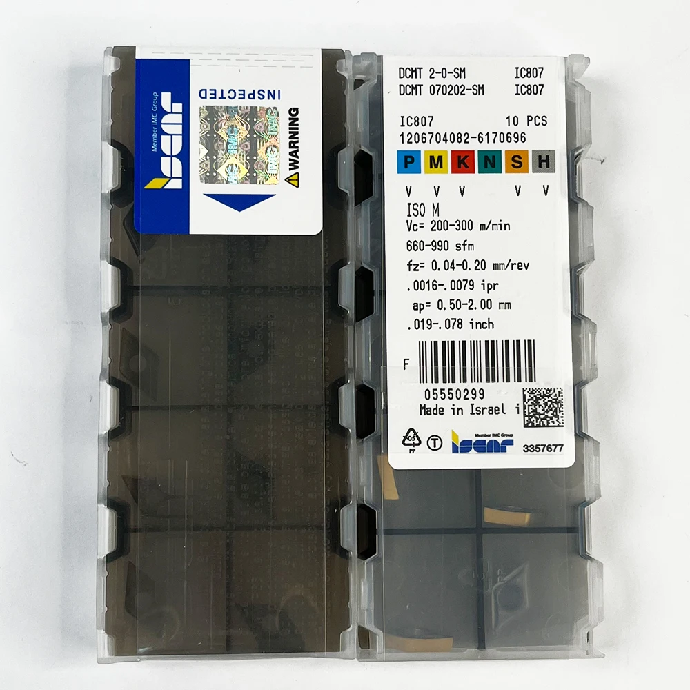 HUAZHICHUN 10pcs DCMT 070202-SM IC807 carbide turning inserts have good cutting performance, suitable for steel
HUAZHICHUN 10pcs DCMT 070202-SM IC807 carbide turning inserts have good cutting performance, suitable for steel
