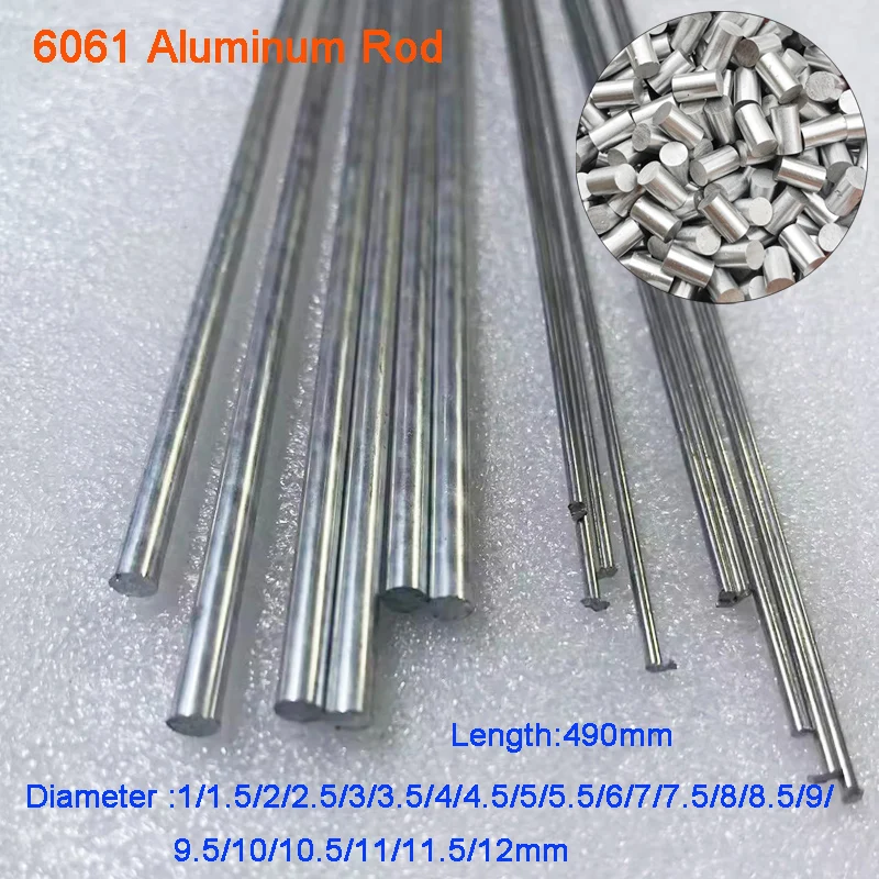 2-4Pcs Length 490mm 6061 Aluminum Rod Solid Super Hard Aluminum Round Bar Diameter 1/1.5/2/2.5/3/3.5/4/4.5/5/5.5/6/7/7.5-12mm
2-4Pcs Length 490mm 6061 Aluminum Rod Solid Super Hard Aluminum Round Bar Diameter 1/1.5/2/2.5/3/3.5/4/4.5/5/5.5/6/7/7.5-12mm