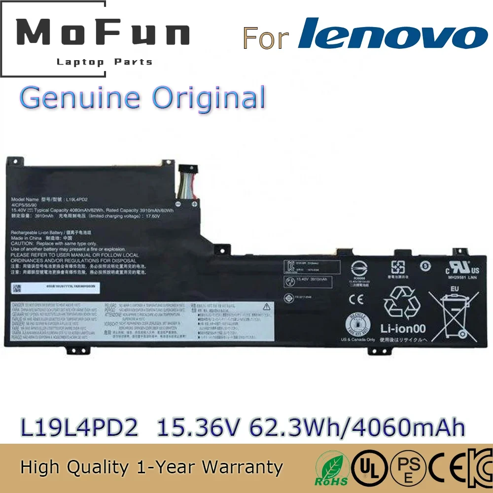 Brand New Original L19L4PD2 15.36V 62.3Wh Laptop Battery for Lenovo IdeaPad Yoga S740-14IIL L19M4PD2 SB10W67348 4ICP5/55/90 etc.
Brand New Original L19L4PD2 15.36V 62.3Wh Laptop Battery for Lenovo IdeaPad Yoga S740-14IIL L19M4PD2 SB10W67348 4ICP5/55/90 etc.