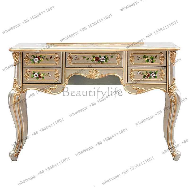 Makeup vanity table mirror comfortable drawers Storage locker champagne gold dressing table penteadeira bedroom furniture
Makeup vanity table mirror comfortable drawers Storage locker champagne gold dressing table penteadeira bedroom furniture