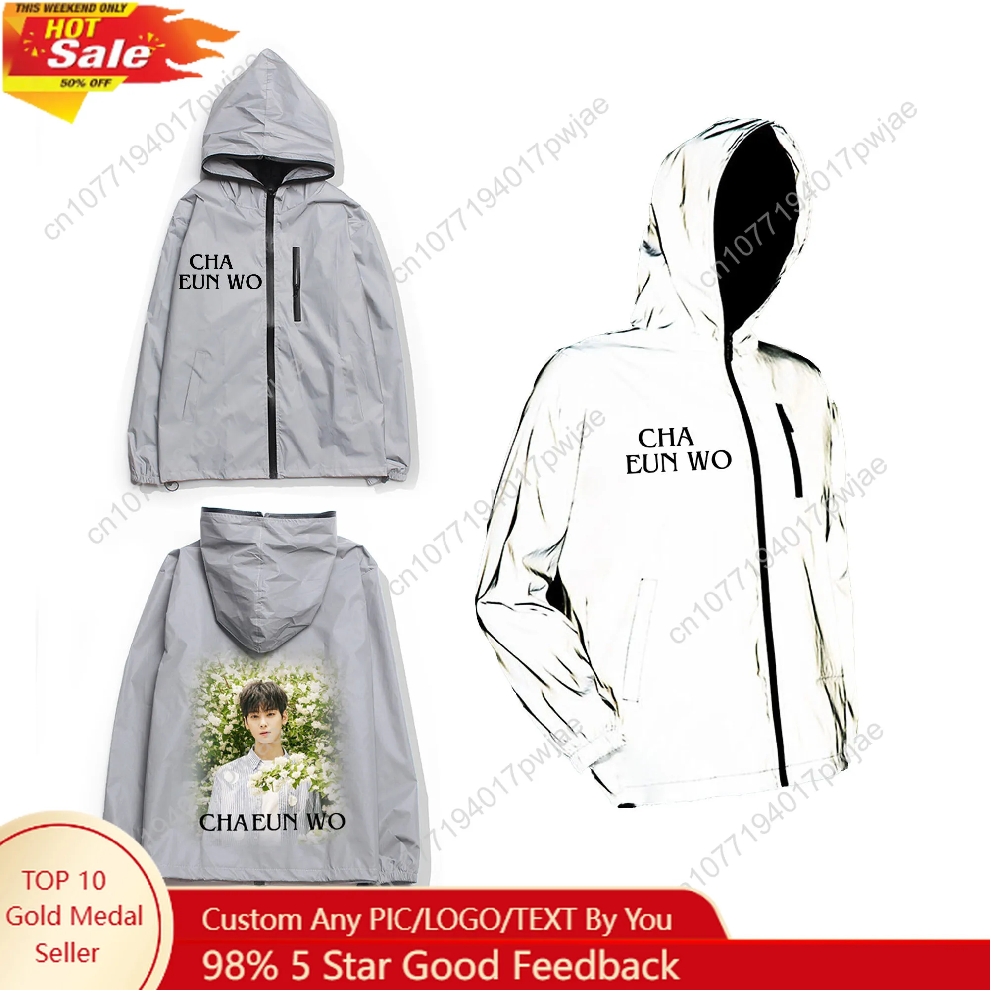 KPOP Cha EunWoo Reflective Jacket Mens Womens Coat Hooded Windbreaker Run Pocket Jackets Hiking Zipper Customized Hoodie
KPOP Cha EunWoo Reflective Jacket Mens Womens Coat Hooded Windbreaker Run Pocket Jackets Hiking Zipper Customized Hoodie