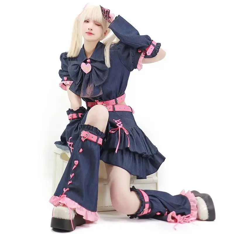 Sweetheart Hottie Dress Short Skirt Suit Women's Role Play Sweet Cool Style Summer Puff Sleeve Bow Tie Campus Style Two Piece
Sweetheart Hottie Dress Short Skirt Suit Women's Role Play Sweet Cool Style Summer Puff Sleeve Bow Tie Campus Style Two Piece