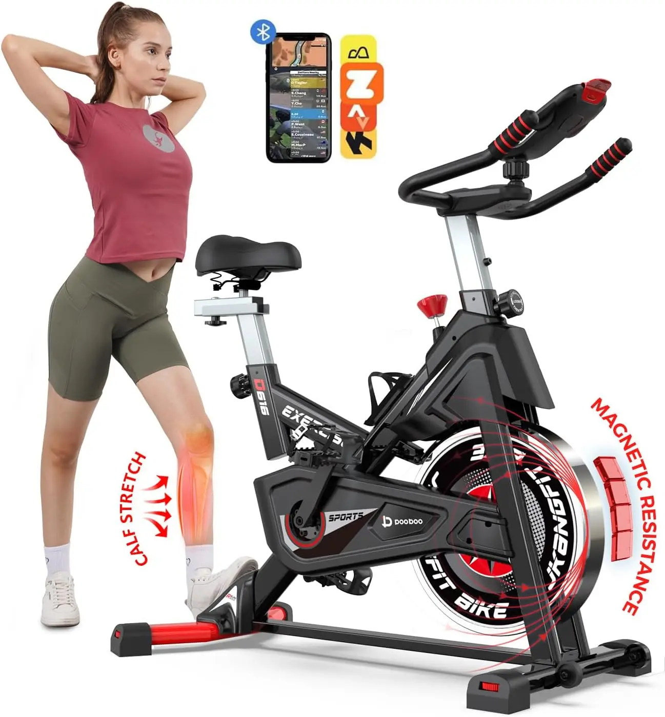 Exercise Bike Stationary, Indoor Cycling Bike with Built-In Bluetooth Sensor Compatible with Exercise bike apps& Ipad Mount
Exercise Bike Stationary, Indoor Cycling Bike with Built-In Bluetooth Sensor Compatible with Exercise bike apps& Ipad Mount