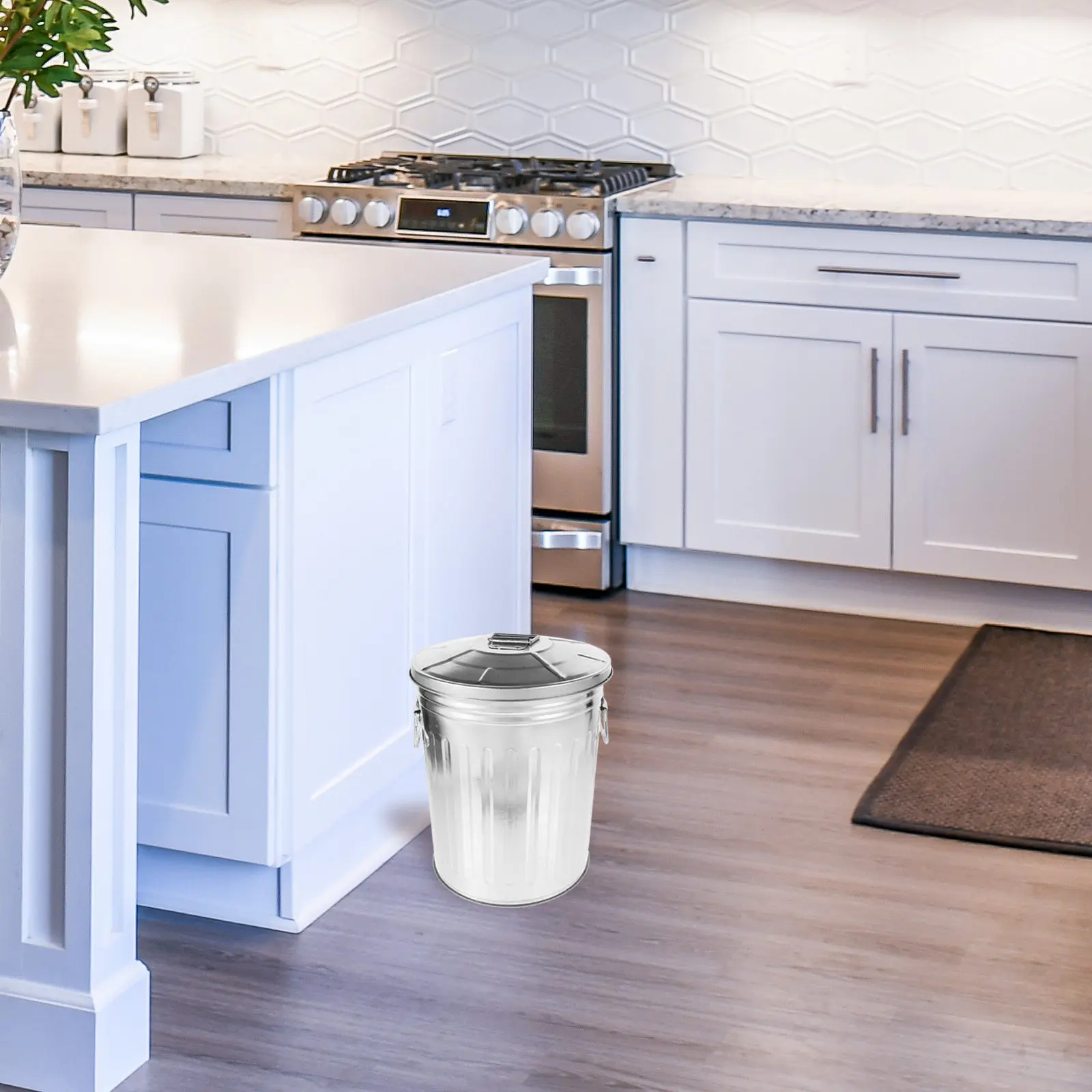 Rust Proof Metal Outdoor Trash Bin Solid Iron Construction Non Slip Base Garbage Can for Garden Kitchen Bedroom Living Room
Rust Proof Metal Outdoor Trash Bin Solid Iron Construction Non Slip Base Garbage Can for Garden Kitchen Bedroom Living Room