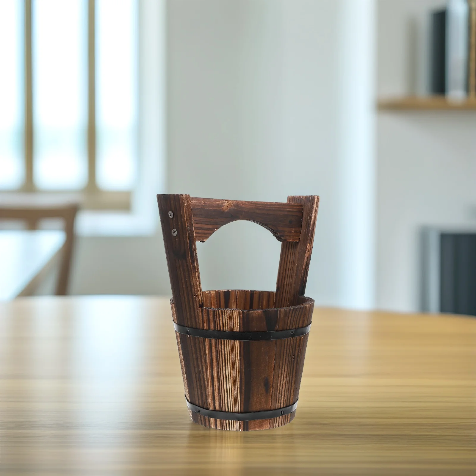 Wooden Flower Pot Retro Handheld Planters Barrel Small Bucket Indoor Plants Vegetable Planter Garden Decor Box Portable
Wooden Flower Pot Retro Handheld Planters Barrel Small Bucket Indoor Plants Vegetable Planter Garden Decor Box Portable