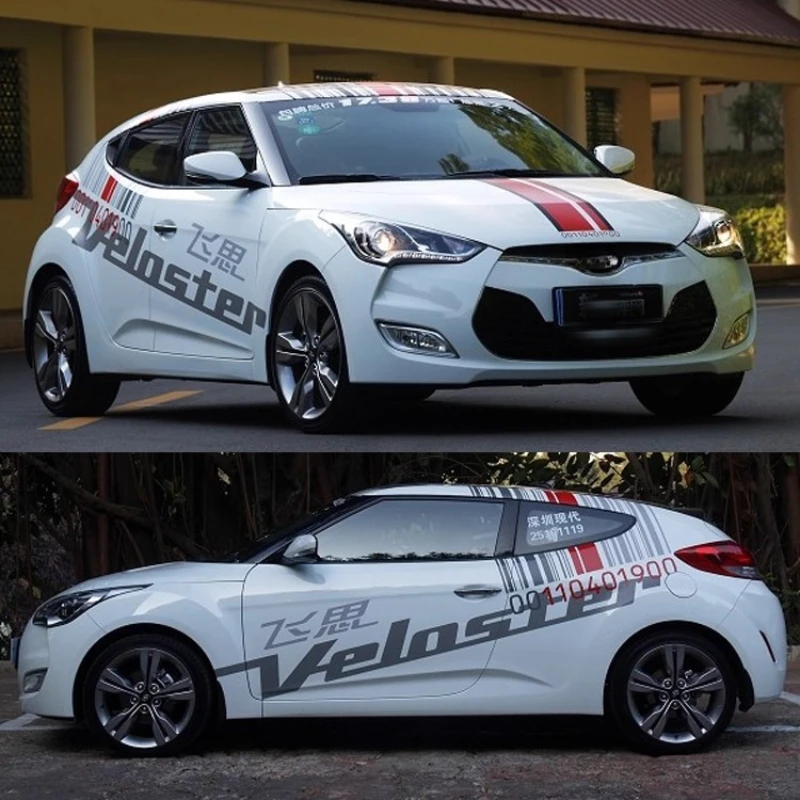 Виниловая наклейка для автомобиля ДЛЯ Hyundai Veloster, внешнее украшение кузова, персонализированные аксессуары для спортивных наклеек на заказ 
Виниловая наклейка для автомобиля ДЛЯ Hyundai Veloster, внешнее украшение кузова, персонализированные аксессуары для спортивных наклеек на заказ