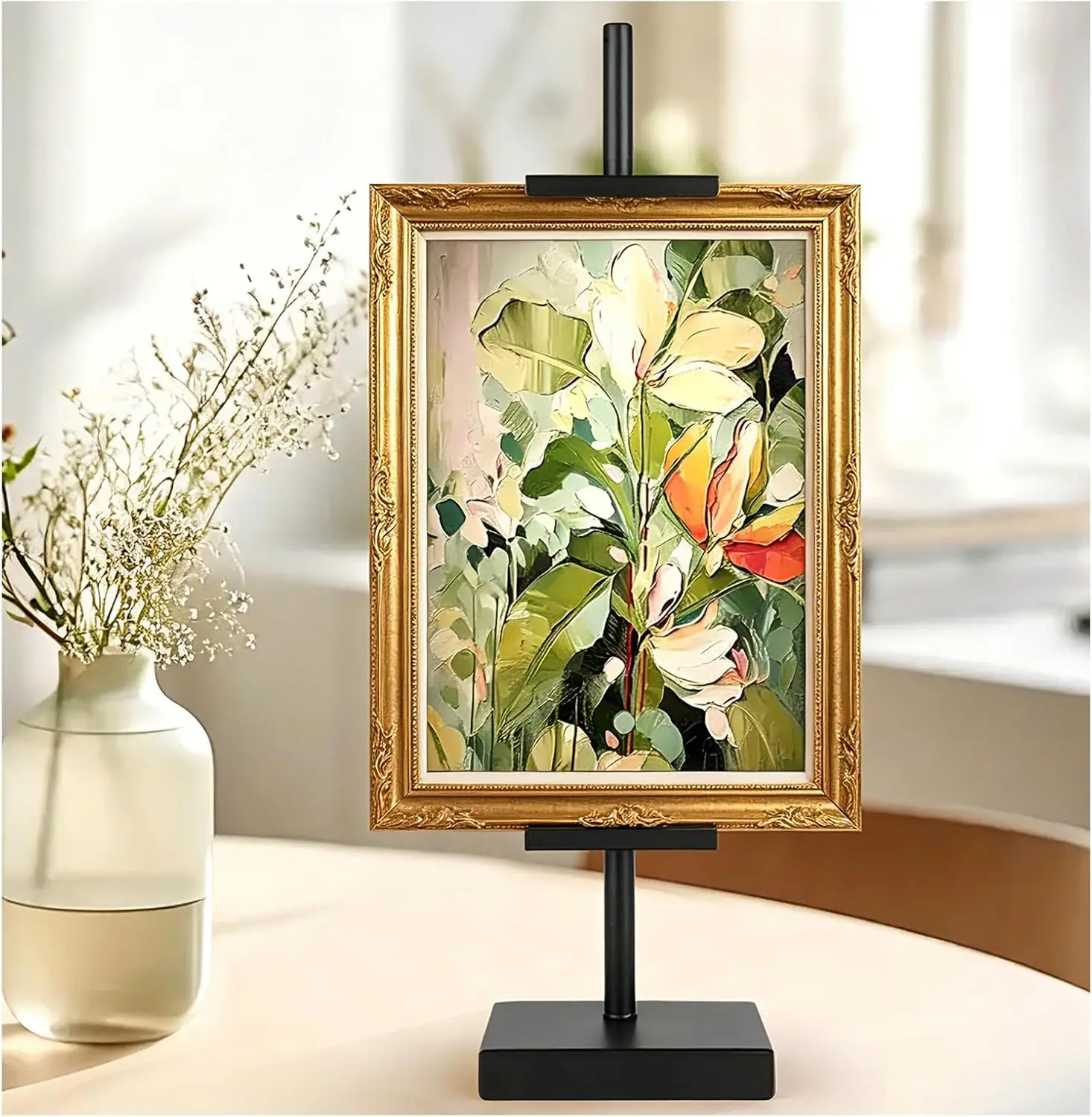 Adjustable Tabletop Easel Stand for Picture Frames, Gold Display Stand, 18inch Black
Adjustable Tabletop Easel Stand for Picture Frames, Gold Display Stand, 18inch Black