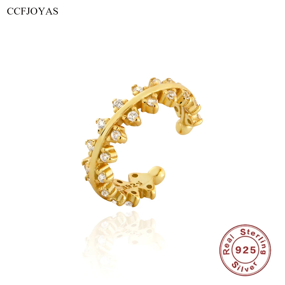 CCFJOYAS 1 pcs 925 Sterling Silver Full Zircon Clip Earrings Women Light Luxury ear bone clip without piercing Clip on Earrings
CCFJOYAS 1 pcs 925 Sterling Silver Full Zircon Clip Earrings Women Light Luxury ear bone clip without piercing Clip on Earrings