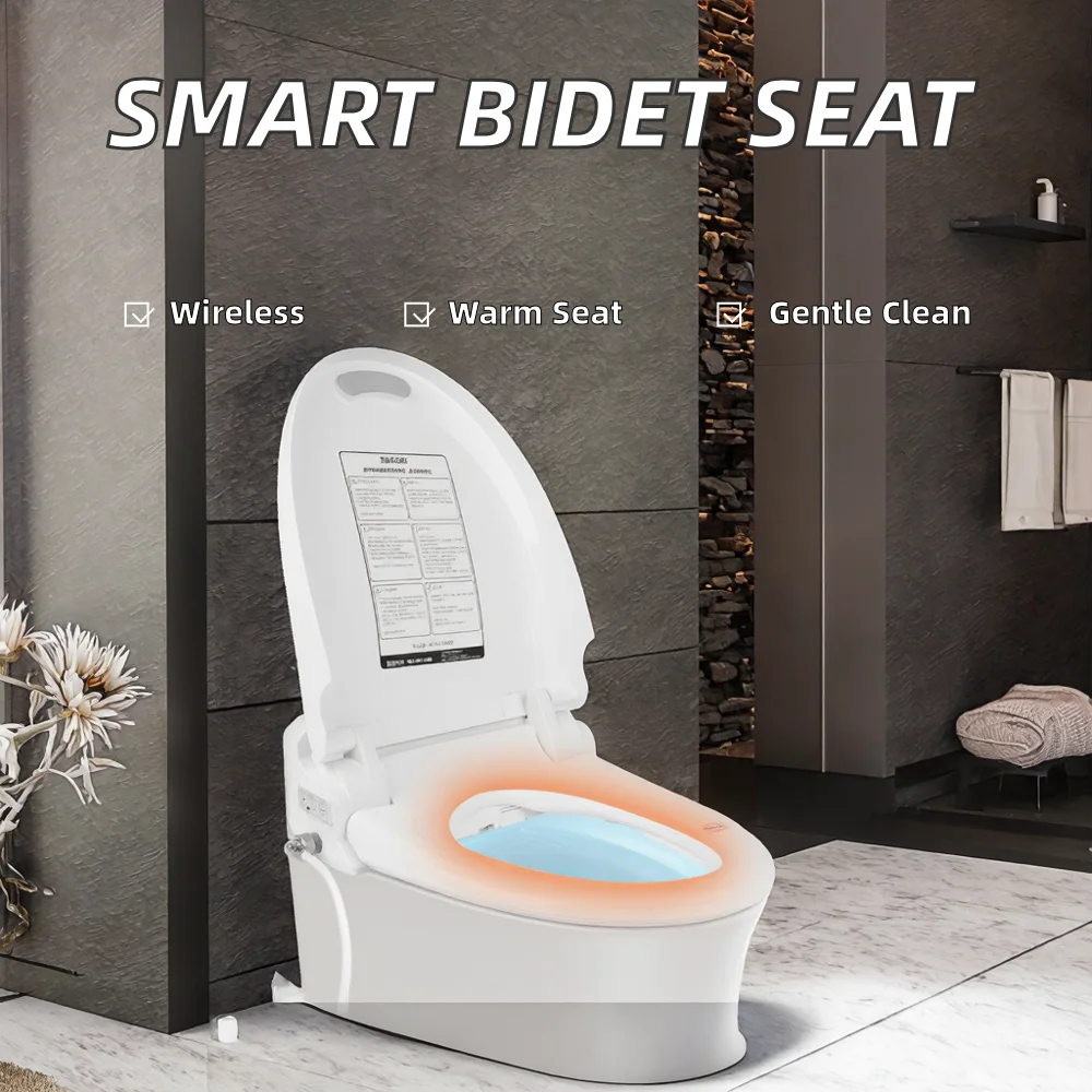 Modern Luxury Heated Soft Close Easy Installation Smart Bidet Toilet Seat Cover with Remote Control Plastic
Modern Luxury Heated Soft Close Easy Installation Smart Bidet Toilet Seat Cover with Remote Control Plastic