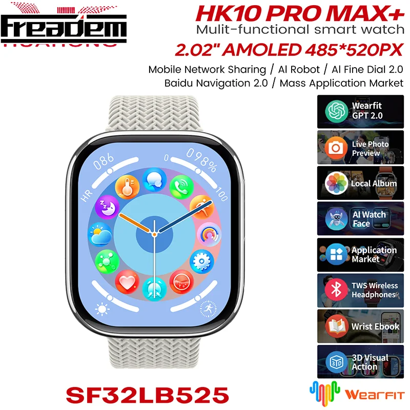 HK10 PRO MAX PLUS Smart Watch Amoled 46mm Local Music ChatGpt Compass AI Watchfaces 1GB Series 10 Smart Watch
HK10 PRO MAX PLUS Smart Watch Amoled 46mm Local Music ChatGpt Compass AI Watchfaces 1GB Series 10 Smart Watch
