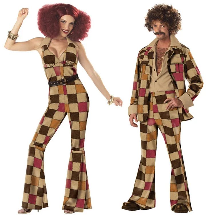 Retro 60s 70s Womens Disco Party Costume Halloween Party Cosplay Hippie Couple Costume Fancy Suits
Retro 60s 70s Womens Disco Party Costume Halloween Party Cosplay Hippie Couple Costume Fancy Suits