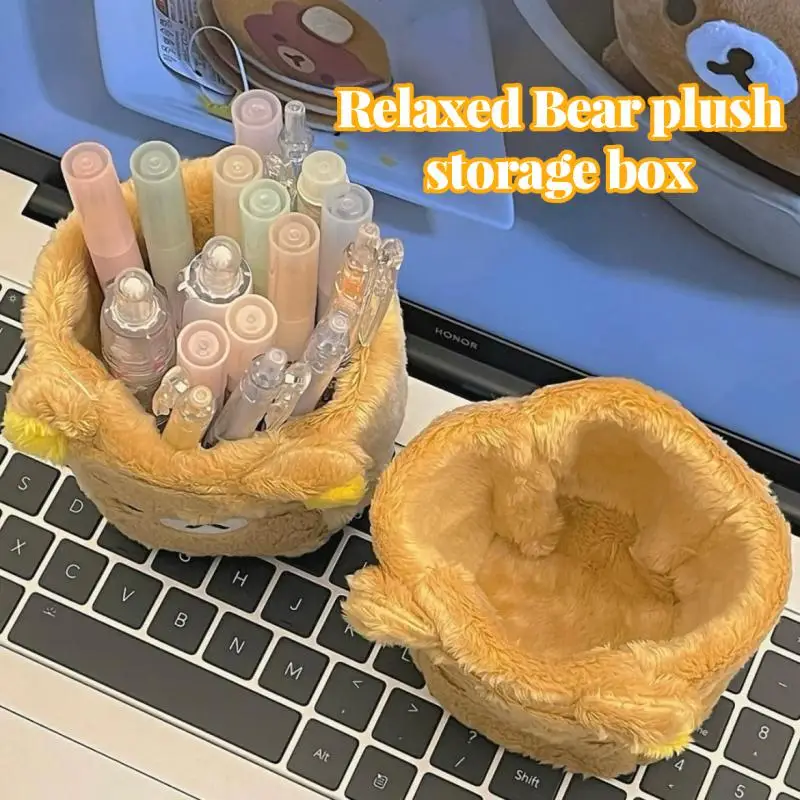 Cute Rilakkuma Cute The Plush Storage Box Desktop Storage Box and Pen Holder for Miscellaneous Items On The Table Are Cute
Cute Rilakkuma Cute The Plush Storage Box Desktop Storage Box and Pen Holder for Miscellaneous Items On The Table Are Cute
