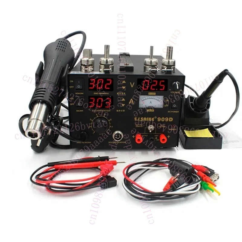 Saike 909D Soldering Iron 220V 110V Hot Air Gun Station+Soldering Iron+DC Power Supply 3in1 Electric Rework Station Adjustable
Saike 909D Soldering Iron 220V 110V Hot Air Gun Station+Soldering Iron+DC Power Supply 3in1 Electric Rework Station Adjustable