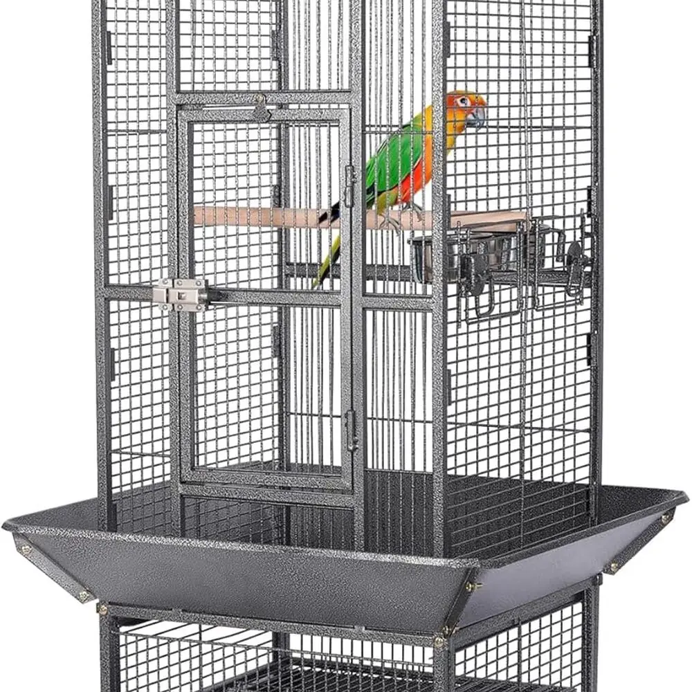 Большая клетка для птиц из кованого железа 62, с тележкой для африканского серого, кореллы, попугаев, конфет, неразлучников, канарейки
Большая клетка для птиц из кованого железа 62, с тележкой для африканского серого, кореллы, попугаев, конфет, неразлучников, канарейки