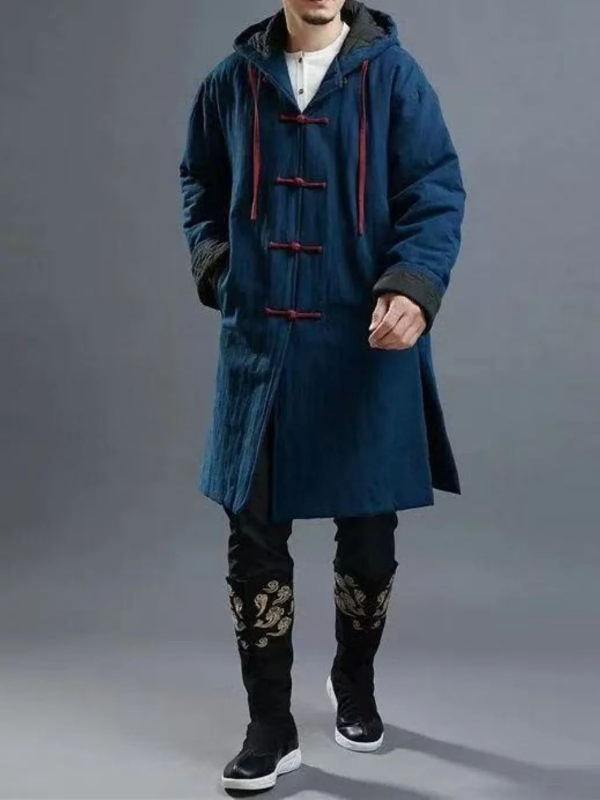 Comfortable Loose Men's Hooded Windbreaker Coat Mid-Length Casual Retro Simple Versatile Autumn Winter New Arrival Hanfu
Comfortable Loose Men's Hooded Windbreaker Coat Mid-Length Casual Retro Simple Versatile Autumn Winter New Arrival Hanfu