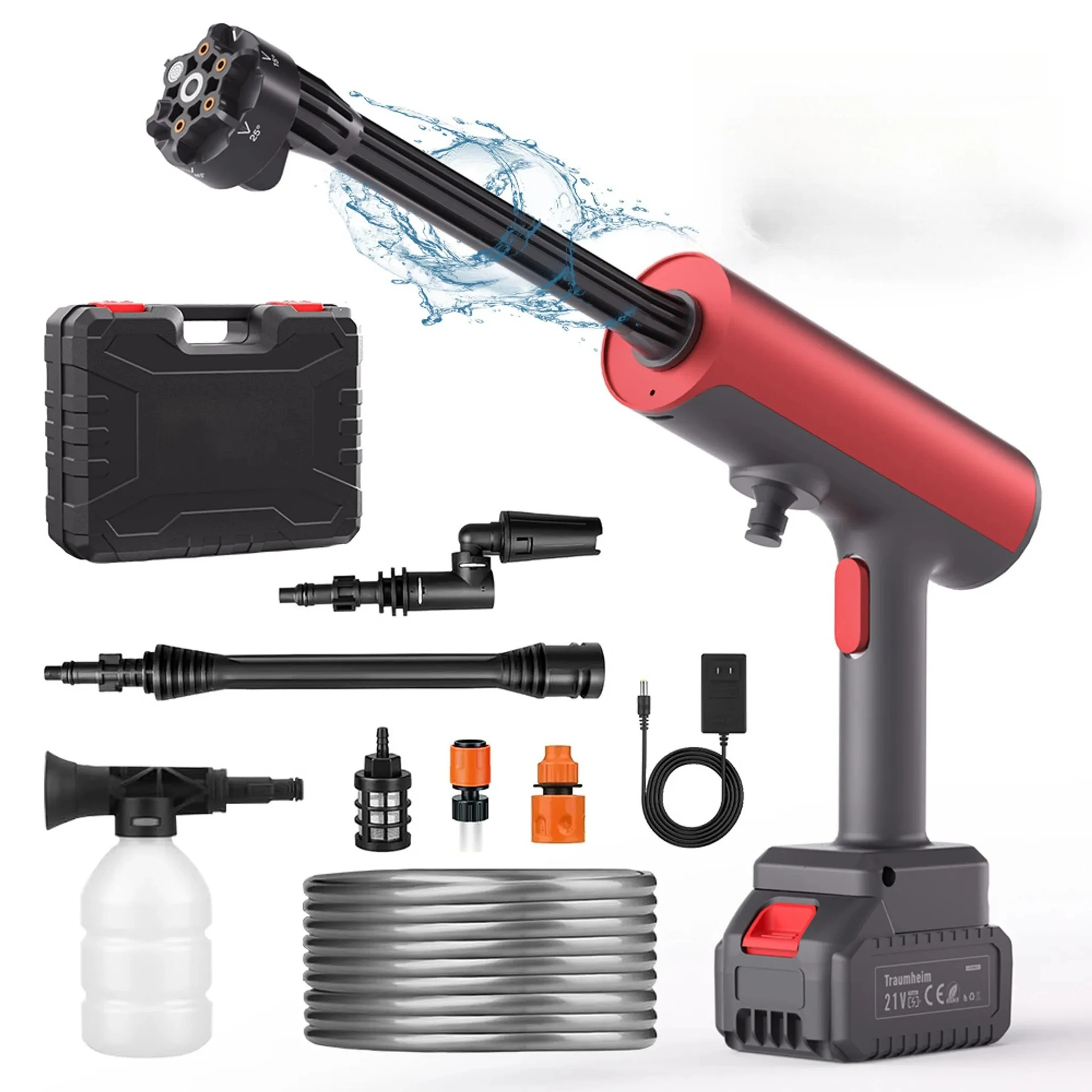 Бесщеточный пистолет для мойки автомобилей высокого давления 200 бар 6 в 1, электрический пистолет-распылитель для мойки сада для аккумуляторного штифта Makita
Бесщеточный пистолет для мойки автомобилей высокого давления 200 бар 6 в 1, электрический пистолет-распылитель для мойки сада для аккумуляторного штифта Makita