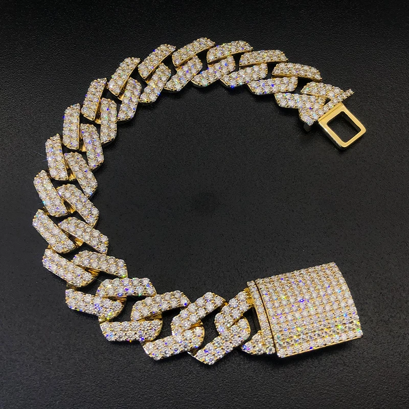 Eternal Jewelry Fine Custom Iced out Hip Hop S925 Silver 9k 10k 14k 18k Gold Moissanite Diamond Miami Cuban Chain Link Bracelet
Eternal Jewelry Fine Custom Iced out Hip Hop S925 Silver 9k 10k 14k 18k Gold Moissanite Diamond Miami Cuban Chain Link Bracelet