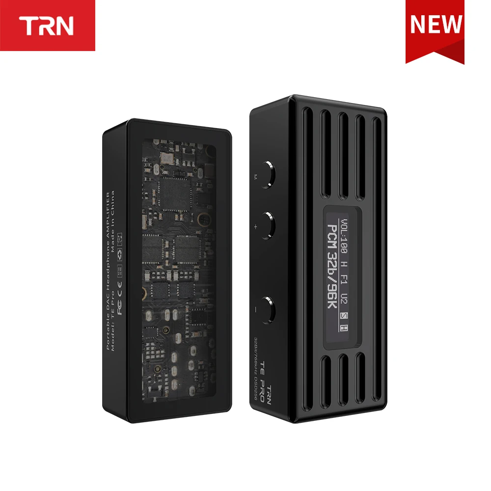 TRN TE PRO Portable High-Resolution Audio HiFi DAC Amp 3.5mm and 4.4mm Outputs with Dual High-performance CS43198 DAC Chips
TRN TE PRO Portable High-Resolution Audio HiFi DAC Amp 3.5mm and 4.4mm Outputs with Dual High-performance CS43198 DAC Chips