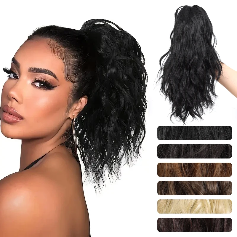 LUPU 14-дюймовый короткий хвостик с когтями, волнистые вьющиеся волосы на заколке для наращивания волос, натуральный синтетический шиньон для женщин 
LUPU 14-дюймовый короткий хвостик с когтями, волнистые вьющиеся волосы на заколке для наращивания волос, натуральный синтетический шиньон для женщин