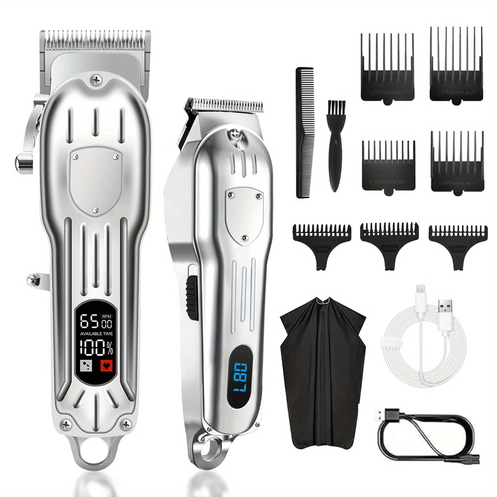 Professional Cordless Hair Clippers for Men Barber Trimmer Kit Mens Hair Cutting Clippers and Trimmer Set for Barber
Professional Cordless Hair Clippers for Men Barber Trimmer Kit Mens Hair Cutting Clippers and Trimmer Set for Barber