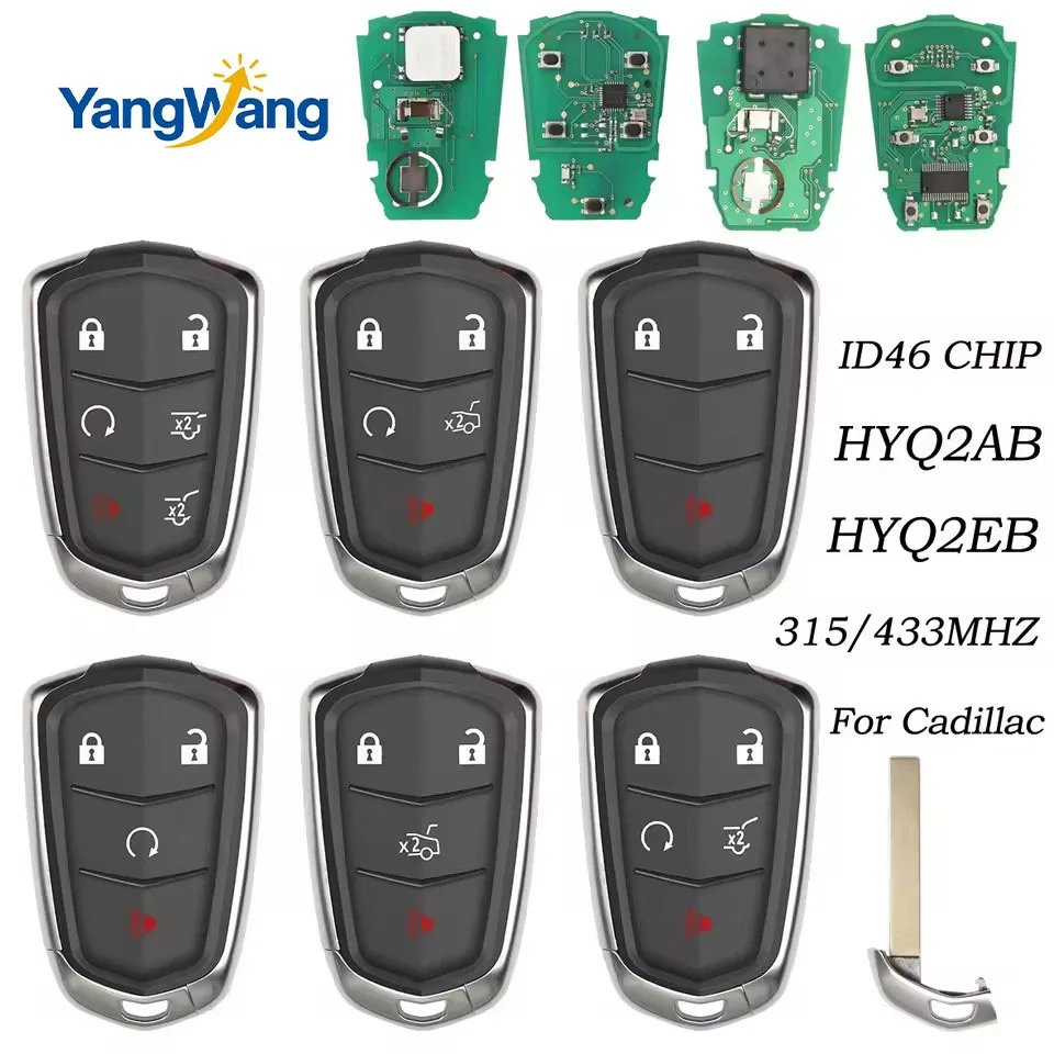 YangWang Car Remote Control Key For Cadillac Escalade SRX XTS ESV ATS CTS HYQ2AB 315MHz HYQ2EB 433MHz ID46 PCF7937E Card
YangWang Car Remote Control Key For Cadillac Escalade SRX XTS ESV ATS CTS HYQ2AB 315MHz HYQ2EB 433MHz ID46 PCF7937E Card