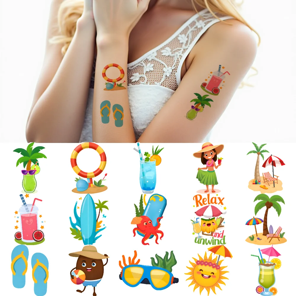 63pcs Temporary Tattoo Tropical Stickers Temporary Tattoo Stickers Beach Stickers For Boys Children Girls
63pcs Temporary Tattoo Tropical Stickers Temporary Tattoo Stickers Beach Stickers For Boys Children Girls