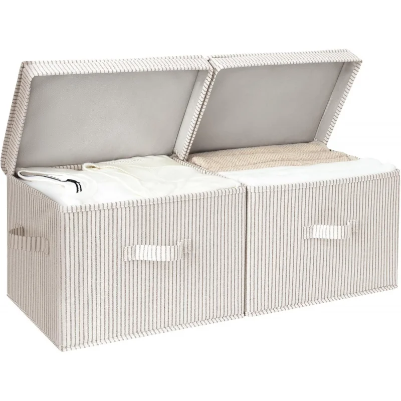 StorageWorks Fabric Storage Bins with Lid, Decorative Storage Boxes for Shelves, Stackable Closet Organizer Basket with Handles,
StorageWorks Fabric Storage Bins with Lid, Decorative Storage Boxes for Shelves, Stackable Closet Organizer Basket with Handles,